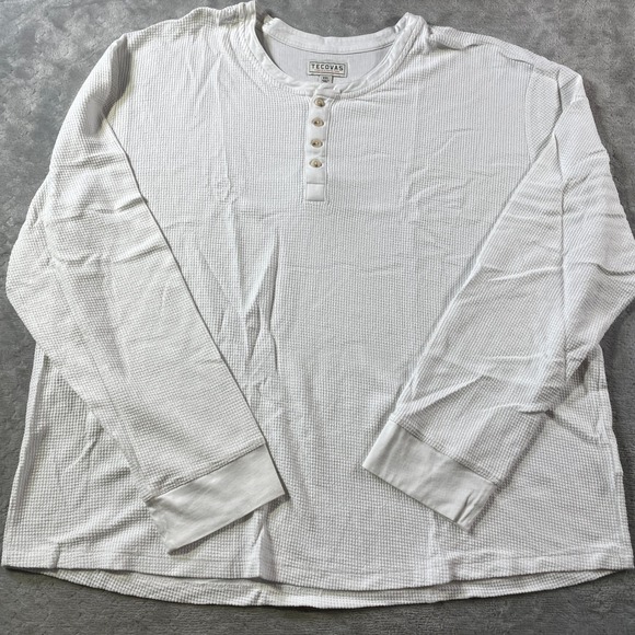 Tecovas Other - TECOVAS Henley Thermal Shirt Mens XXL White Long Sleeve Western Base Layer